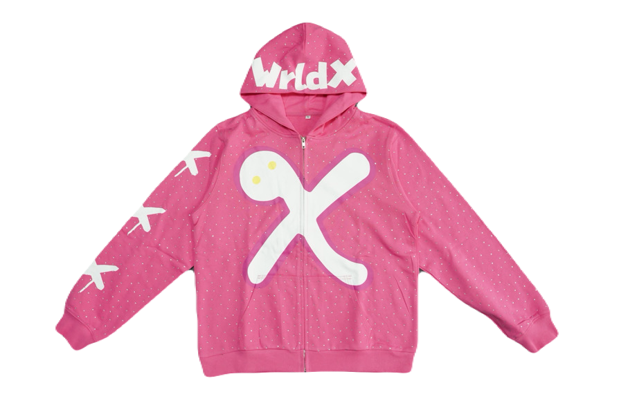 Pink "X" Zip Up