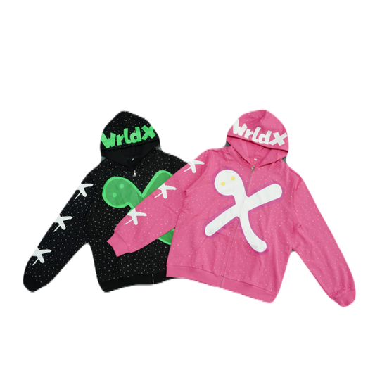 Pink&Black Zip up